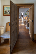 Rez-de-chaussée du corps principal, vue de l'enfilade en direction de l'ouest. © Région Bourgogne-Franche-Comté, Inventaire du patrimoine