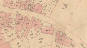 Extrait de l'Atlas parcellaire (1836) du cadastre de la commune de Scey-sur-Saône-et-Saint-Albin. © Région Bourgogne-Franche-Comté, Inventaire du patrimoine