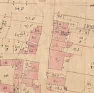 Extrait de l'Atlas parcellaire (1836) du cadastre de la commune de Scey-sur-Saône-et-Saint-Albin. © Région Bourgogne-Franche-Comté, Inventaire du patrimoine
