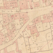 Extrait de l'Atlas parcellaire (1836) du cadastre de la commune de Scey-sur-Saône-et-Saint-Albin. © Région Bourgogne-Franche-Comté, Inventaire du patrimoine