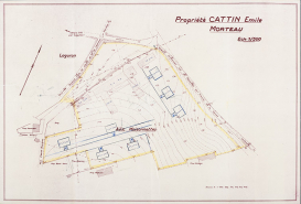 Propriété Cattin Emile [plan-masse et de situation], Morteau, 1960 ? © Région Bourgogne-Franche-Comté, Inventaire du patrimoine