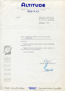 Papier à en-tête de la société Altitude, 4 janvier 1957. © Région Bourgogne-Franche-Comté, Inventaire du patrimoine