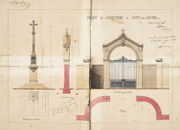 Dodelier. Projet de cimetière à Scey-sur-Saône. 1855. © Région Bourgogne-Franche-Comté, Inventaire du patrimoine