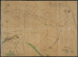 Dodelier. Plan démontrant le tracé de la conduite à établir pour amener les eaux de la source Javelot dans le troisième regard de la grande conduite à relever. 1862. © Région Bourgogne-Franche-Comté, Inventaire du patrimoine