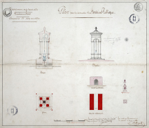 Ringuelet. Plan pour la construction d'une fontaine publique. 1841. © Région Bourgogne-Franche-Comté, Inventaire du patrimoine
