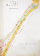 Noirot-Hugon. Plan des lieux [pour la construction de la fontaine-lavoir de la Sauce à Scey-sur-Saône-et-Saint-Albin]. 1848. © Archives départementales de la Haute-Saône