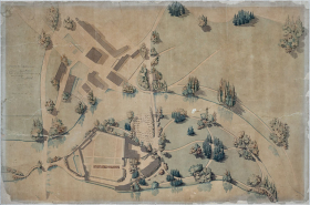 Plan présentant le projet de parc par Brice Michel (1872). © Région Bourgogne-Franche-Comté, Inventaire du patrimoine