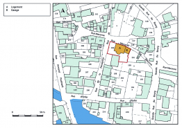 Plan-masse et de situation. Extrait du plan cadastral, 2019. © Région Bourgogne-Franche-Comté, Inventaire du patrimoine