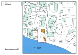 Plan-masse et de situation. Extrait du plan cadastral, 2019. © Région Bourgogne-Franche-Comté, Inventaire du patrimoine