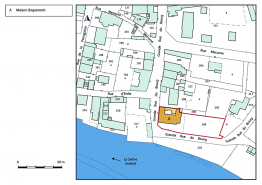 Plan-masse et de situation. Extrait du plan cadastral, 2019. © Région Bourgogne-Franche-Comté, Inventaire du patrimoine