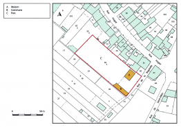 Plan-masse et de situation. Extrait du plan cadastral, 2019. © Région Bourgogne-Franche-Comté, Inventaire du patrimoine