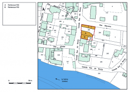 Plan-masse et de situation. Extrait du plan cadastral, 2019. © Région Bourgogne-Franche-Comté, Inventaire du patrimoine