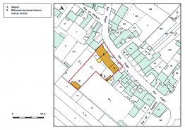 Plan-masse et de situation. Extrait du plan cadastral, 2019. © Région Bourgogne-Franche-Comté, Inventaire du patrimoine