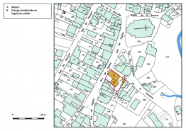 Plan-masse et de situation. Extrait du plan cadastral, 2019. © Région Bourgogne-Franche-Comté, Inventaire du patrimoine