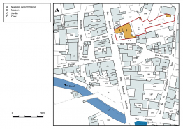 Plan-masse et de situation. Extrait du plan cadastral, 2019. © Région Bourgogne-Franche-Comté, Inventaire du patrimoine