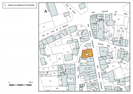 Plan-masse et de situation. Extrait du plan cadastral, 2019. © Région Bourgogne-Franche-Comté, Inventaire du patrimoine