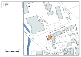 Plan-masse et de situation. Extrait du plan cadastral, 2019. © Région Bourgogne-Franche-Comté, Inventaire du patrimoine