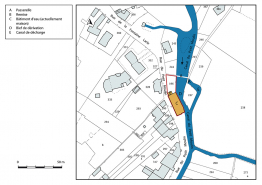 Plan-masse et de situation. Extrait du plan cadastral, 2019. © Région Bourgogne-Franche-Comté, Inventaire du patrimoine