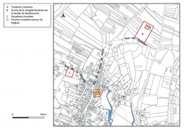 Plan-masse et de situation. Extrait du plan cadastral, 2019. © Région Bourgogne-Franche-Comté, Inventaire du patrimoine