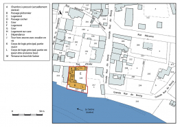Plan-masse et de situation. Extrait du plan cadastral, 2019. © Région Bourgogne-Franche-Comté, Inventaire du patrimoine