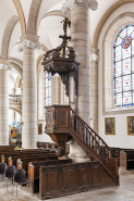 Église paroissiale chaire à prêcher © Région Bourgogne-Franche-Comté, Inventaire du patrimoine