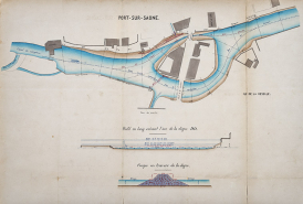 Profil en long suivant l'axe de la digue, à Port-sur-Saône [s.d]. © Région Bourgogne-Franche-Comté, Inventaire du patrimoine