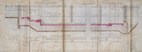 Bief de Chantes. Construction d'une dérivation éclusée, d'un barrage mobile et d'un chemin de halage - Écluse à sas : plans, coupes, élévations et détails (1878). © Région Bourgogne-Franche-Comté, Inventaire du patrimoine