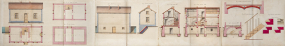 Bief de Chantes. Construction d'une dérivation éclusée, d'un barrage mobile et d'un chemin de halage - Maisons éclusières, plans, coupes, élévation et détails (1878). © Région Bourgogne-Franche-Comté, Inventaire du patrimoine