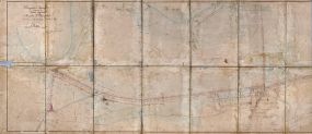Navigation intérieure, Saône supérieure, dérivation de Savoyeux - Terrassements à exécuter entre la Saône et la partie amont de l'entrée du souterrain [s.d]. © Région Bourgogne-Franche-Comté, Inventaire du patrimoine