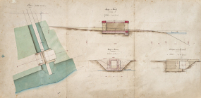 Projet de construction d'un aqueduc sous le chemin de halage (1877). © Région Bourgogne-Franche-Comté, Inventaire du patrimoine