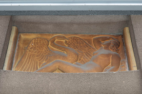 Léda et le cygne (relief n°3). © Région Bourgogne-Franche-Comté, Inventaire du patrimoine