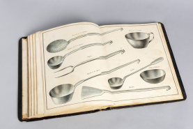 [Ustensiles de cuisine (écumoire, louche, tasse, etc.) : planche de catalogue], 1835. © Région Bourgogne-Franche-Comté, Inventaire du patrimoine