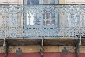 Garde-corps de balcon immeuble © Région Bourgogne-Franche-Comté, Inventaire du patrimoine