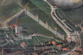 Peinture place forte enceinte © Région Bourgogne-Franche-Comté, Inventaire du patrimoine