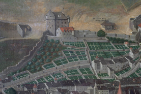 Peinture plan enceinte place forte © Région Bourgogne-Franche-Comté, Inventaire du patrimoine