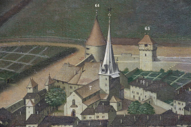 Peinture place forte enceinte © Région Bourgogne-Franche-Comté, Inventaire du patrimoine