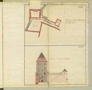 Enceinte tour © Archives municipales, Besançon