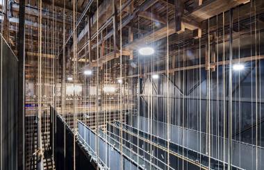 Théâtre de Dole (39) : la cage de scène © phot. J. Mongreville / Région Bourgogne-Franche-Comté, Inventaire du patrimoine, 2022