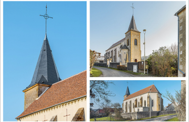 Eglise de la commune de Ruages © T. Kuntz, Région Bourgogne-Franche-Comté, service Inventaire et Patrimoine, 2024.