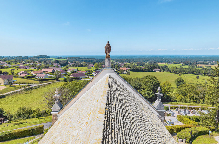 Champagnat (21) : panorama depuis le clocher de l'église © phot. T. Kuntz / Région Bourgogne-Franche-Comté, Inventaire du patrimoine, 2021