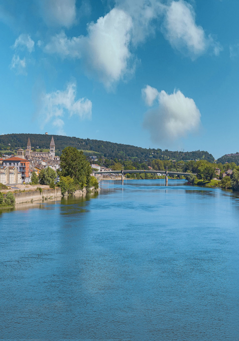 La Saône à Tournus (71). © phot. T. Kuntz – Région Bourgogne-Franche-Comté, Inventaire du patrimoine, 2021