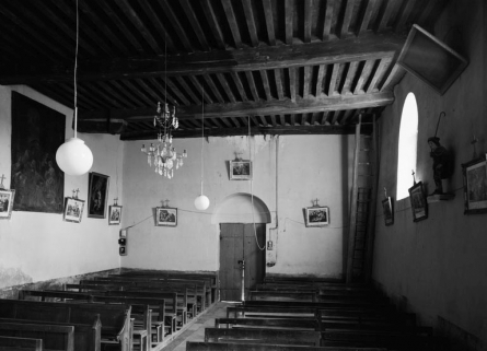 La nef, depuis le choeur (photo prise en 1978). © Région Bourgogne-Franche-Comté, Inventaire du patrimoine