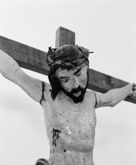 Détail du Christ. © Région Bourgogne-Franche-Comté, Inventaire du patrimoine