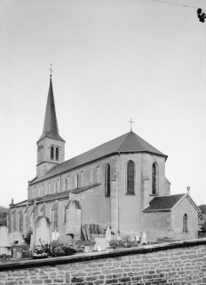 Chevet et élévation droite. © Région Bourgogne-Franche-Comté, Inventaire du patrimoine