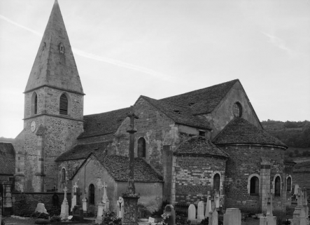 Chevet et élévation droite. © Région Bourgogne-Franche-Comté, Inventaire du patrimoine