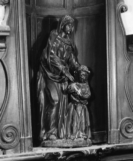 Education de la Vierge : trois quarts droit. © Région Bourgogne-Franche-Comté, Inventaire du patrimoine