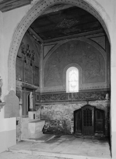 Chapelle droite (peintures murales). © Région Bourgogne-Franche-Comté, Inventaire du patrimoine