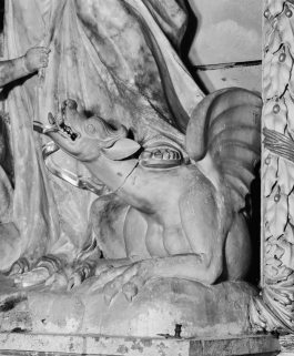 Détail du dragon. © Région Bourgogne-Franche-Comté, Inventaire du patrimoine