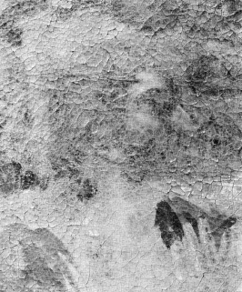 Détail du visage d'un apôtre à gauche du tableau. © Région Bourgogne-Franche-Comté, Inventaire du patrimoine