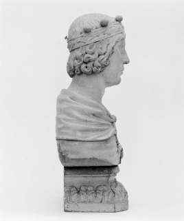 Vue de profil droit du buste-reliquaire du saint. © Région Bourgogne-Franche-Comté, Inventaire du patrimoine